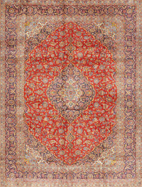 Machine Washable Traditional Red Rug, wshtr2917