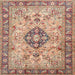 Square Traditional Brown Medallion Rug, tr2918