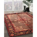 Traditional Saffron Red Persian Rug in Family Room, tr291