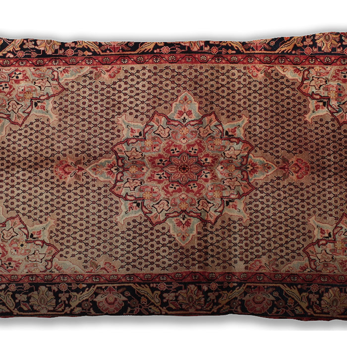 Traditional Classic Rectangular Saffron Red Lumbar Throw Pillow, 13 inch by 19 inch, lbtr291