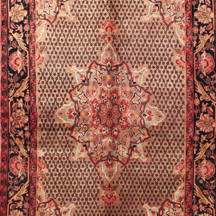 Machine Washable Traditional Saffron Red Rug, wshtr291