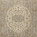 Round Machine Washable Traditional Brown Rug, wshtr2922