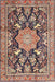 Machine Washable Traditional Sepia Brown Rug, wshtr2925