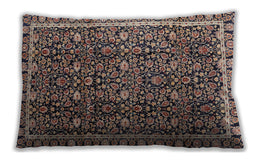 Traditional Classic Rectangular Burgundy Brown Lumbar Throw Pillow, 13 inch by 19 inch, lbtr2926