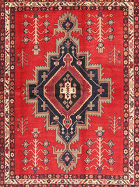 Machine Washable Traditional Rust Pink Rug, wshtr2927