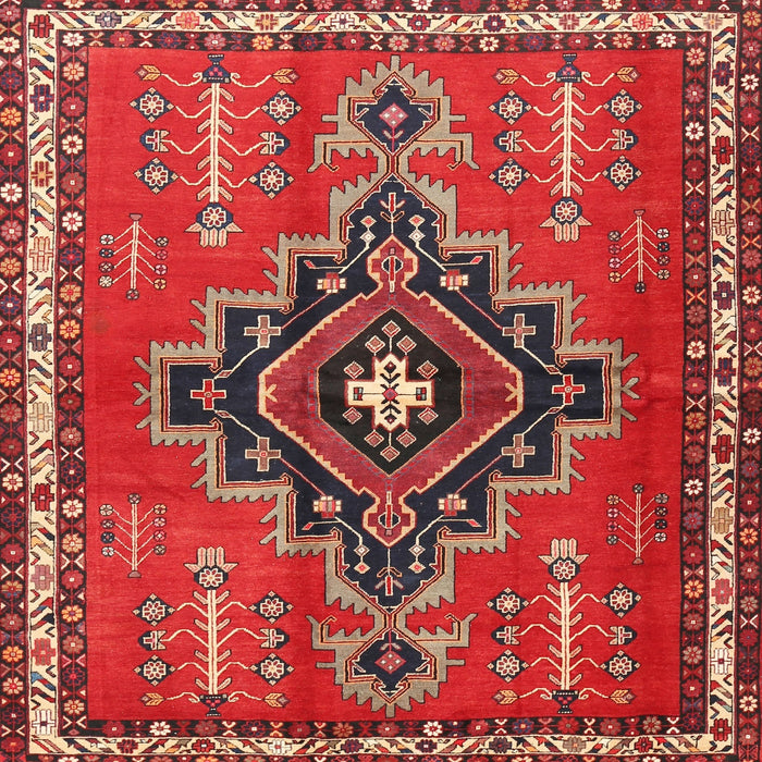 Square Traditional Rust Pink Persian Rug, tr2927