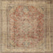 Square Traditional Gold Brown Persian Rug, tr2928