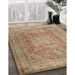 Machine Washable Traditional Gold Brown Rug in a Family Room, wshtr2928