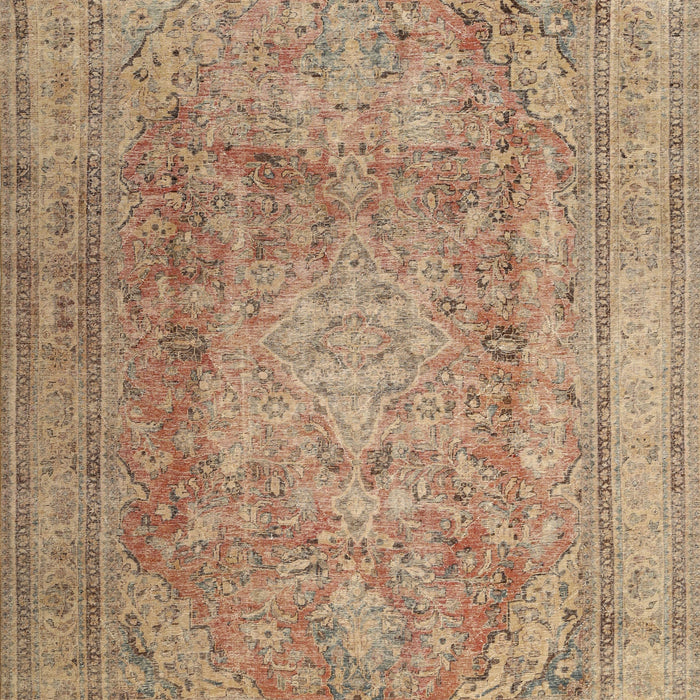 Machine Washable Traditional Gold Brown Rug, wshtr2928