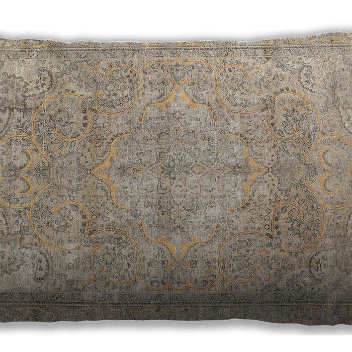 Traditional Classic Rectangular Brown Lumbar Throw Pillow, 13 inch by 19 inch, lbtr2929