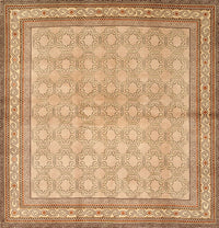 Machine Washable Traditional Chocolate Brown Rug, wshtr292