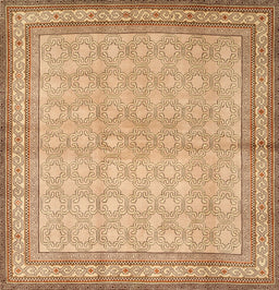 Machine Washable Traditional Chocolate Brown Rug, wshtr292