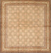 Machine Washable Traditional Chocolate Brown Rug, wshtr292