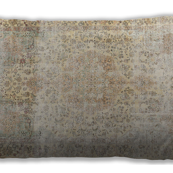 Traditional Classic Rectangular Camel Brown Lumbar Throw Pillow, 13 inch by 19 inch, lbtr2930