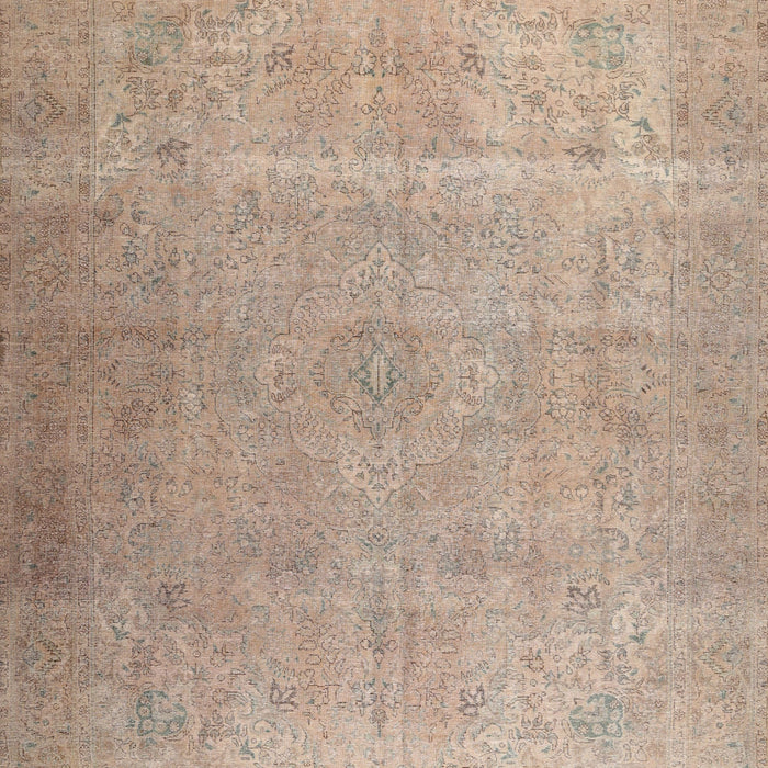 Machine Washable Traditional Orange Salmon Pink Rug, wshtr2932