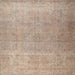 Square Traditional Orange Salmon Pink Persian Rug, tr2932