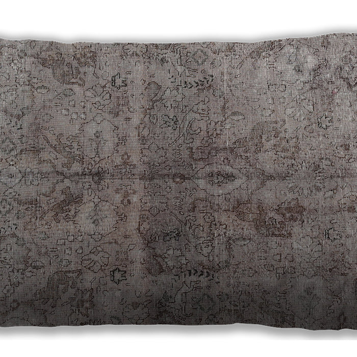 Traditional Classic Rectangular Silver Pink Lumbar Throw Pillow, 13 inch by 19 inch, lbtr2934
