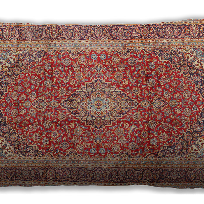 Traditional Classic Rectangular Red Lumbar Throw Pillow, 13 inch by 19 inch, lbtr2936