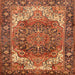 Square Traditional Orange Persian Rug, tr2938