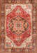 Machine Washable Traditional Sand Brown Rug, wshtr2939