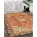 Machine Washable Traditional Mahogany Brown Rug in a Family Room, wshtr2941