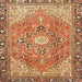 Square Traditional Mahogany Brown Persian Rug, tr2941