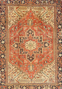 Machine Washable Traditional Mahogany Brown Rug, wshtr2941