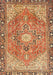 Machine Washable Traditional Mahogany Brown Rug, wshtr2941