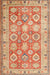 Machine Washable Traditional Red Rug, wshtr2942