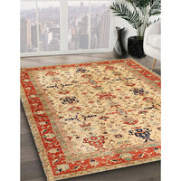 Traditional Chrome Gold Yellow Oriental Rug, tr2943