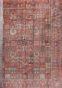 Machine Washable Traditional Brown Red Rug, wshtr2944