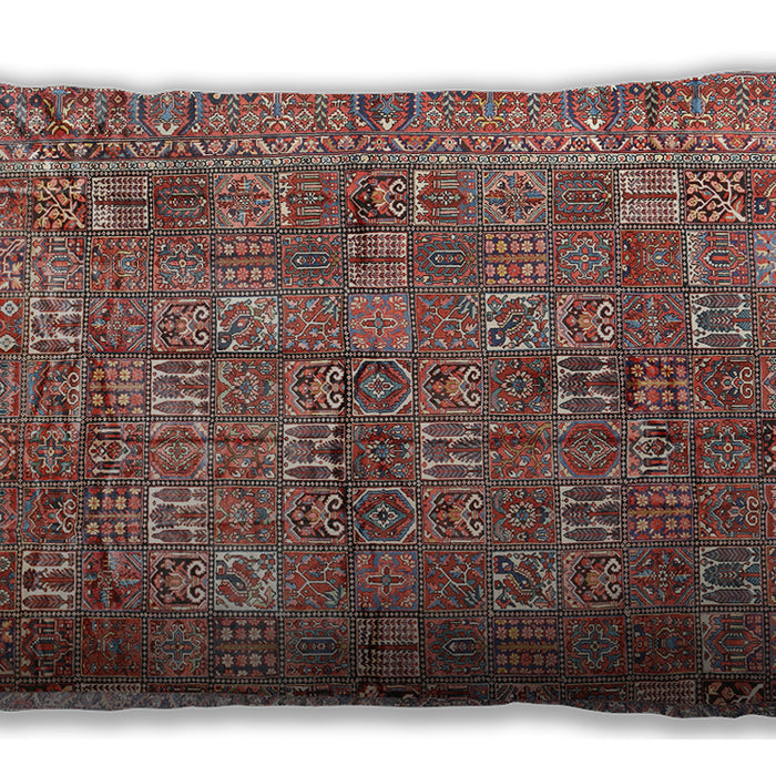 Traditional Classic Rectangular Brown Red Lumbar Throw Pillow, 13 inch by 19 inch, lbtr2944