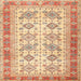 Square Traditional Orange Oriental Rug, tr2945