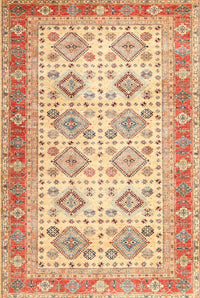 Machine Washable Traditional Orange Rug, wshtr2945