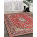 Machine Washable Traditional Fire Brick Red Rug in a Family Room, wshtr2948