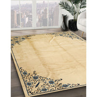 Traditional Brown Gold Persian Rug, tr2949