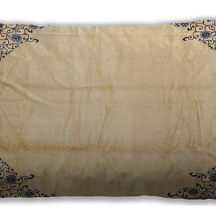 Traditional Classic Rectangular Brown Gold Lumbar Throw Pillow, 13 inch by 19 inch, lbtr2949