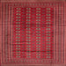 Square Traditional Cherry Red Southwestern Rug, tr294