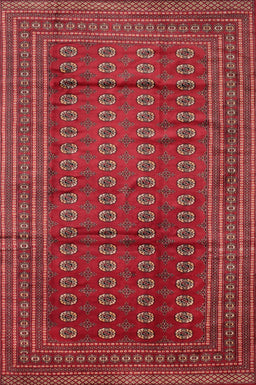 Machine Washable Traditional Cherry Red Rug, wshtr294