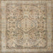 Round Machine Washable Traditional Dark Almond Brown Rug, wshtr2950