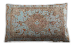 Traditional Classic Rectangular Orange Salmon Pink Lumbar Throw Pillow, 13 inch by 19 inch, lbtr2951