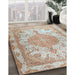 Machine Washable Traditional Orange Salmon Pink Rug in a Family Room, wshtr2951