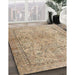 Machine Washable Traditional Brown Rug in a Family Room, wshtr2952