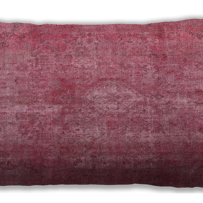 Traditional Classic Rectangular Raspberry Red Lumbar Throw Pillow, 13 inch by 19 inch, lbtr2953