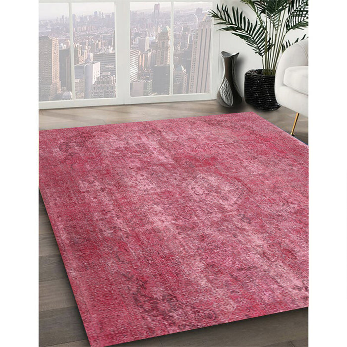 Machine Washable Traditional Raspberry Red Rug in a Family Room, wshtr2953