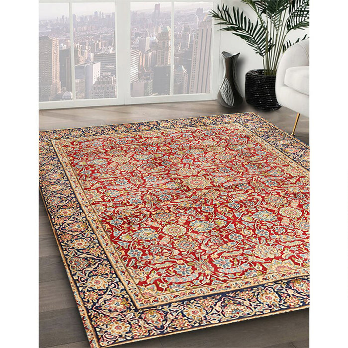 Traditional Brown Persian Rug in Family Room, tr2954