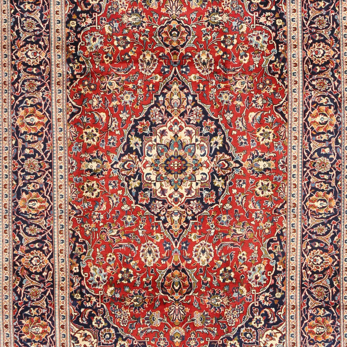 Machine Washable Traditional Saffron Red Rug, wshtr2955