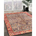 Traditional Fire Brick Red Persian Rug in Family Room, tr2956
