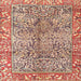 Square Traditional Fire Brick Red Persian Rug, tr2956