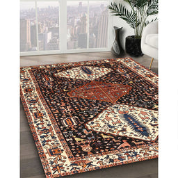 Machine Washable Traditional Light Copper Gold Rug in a Family Room, wshtr2957